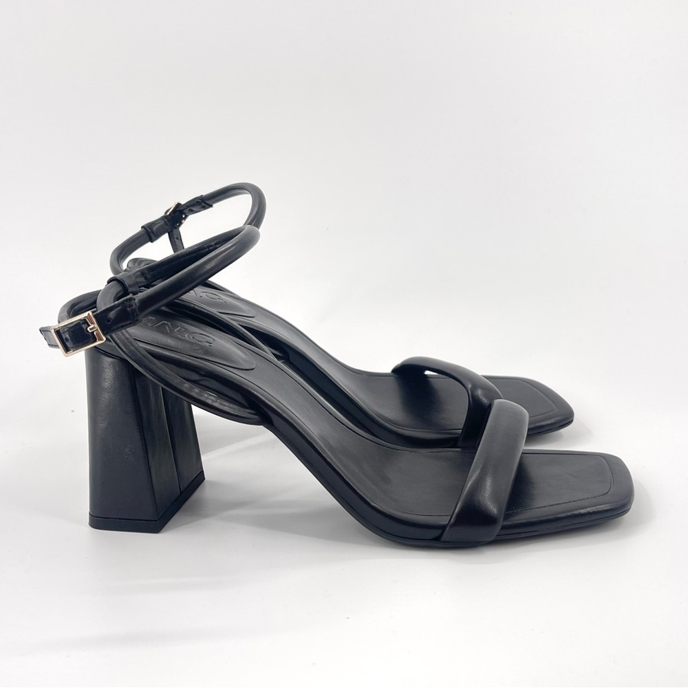 INC International Concepts Black Block Heel Sandals